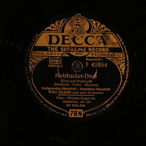 Glahe,Will / Golgowsky Quartett: Warum fragst du immerzu, ob ich..., Decca(F 43 854), vg-/NoCove,  - 25cm - N18 - 2,50 Euro