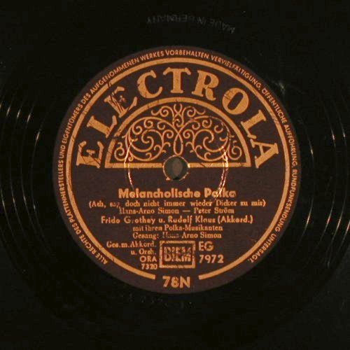Grothey,Frifo u. Rolf Klaus: Anneliese/Melancholische Polka, Electrola(EG 7972), D,  - 25cm - N331 - 4,00 Euro