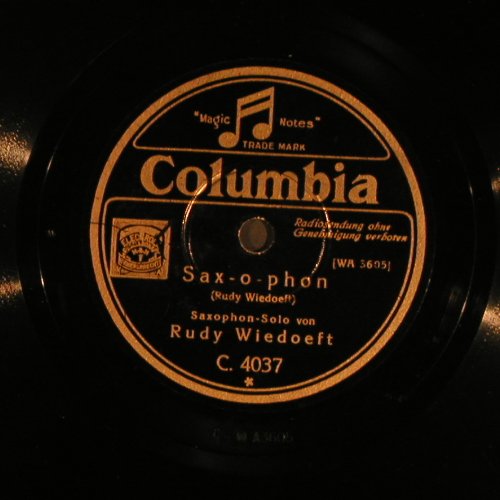 Wiedoeft,Rudy: Sax-o-phon / La Cinquantaine, Columbia(C 4037), D,  - 25cm - N131 - 5,00 Euro