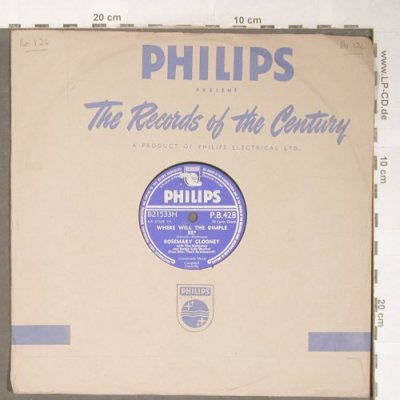 Clooney,Rosemary: Where Will The Dimple Be?, Philips(P.B.428), UK,  - 25cm - N260 - 7,50 Euro