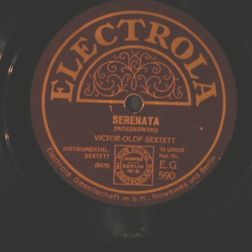 Orlof-Sextett,Victor: Serenata/Ungarischer Tanz Nr.5, Electrola(EG 590), D,  - 25cm - N459 - 6,00 Euro