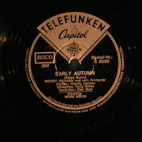 Hermann,Woody  and his Orch.: More Moon / Early Autumn, Telefunken(C 80083), D,  - 25cm - N395 - 7,50 Euro