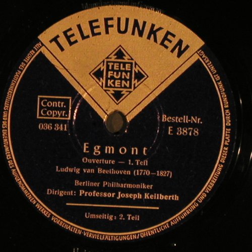 Beethoven,Ludwig van: Ouverture zu: Egmont, Telefunken(E 3878), D,  - 30cm - N277 - 6,00 Euro