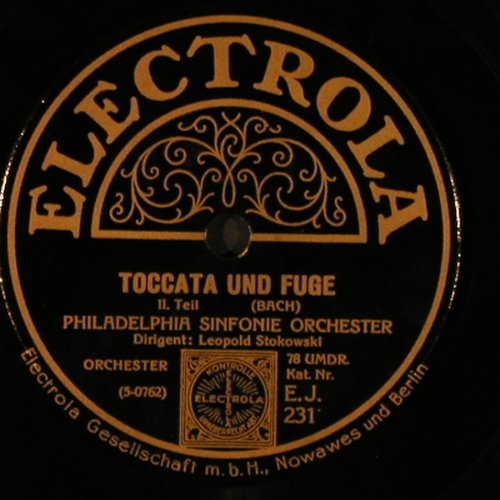 Bach,Johann Sebastian: Toccata und Fuge, Electrola(E.J.231), D,  - 30cm - N96 - 5,00 Euro