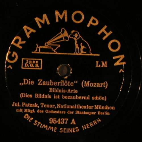Mozart,Wolfgang Amadeus: Die Zauberflöte(Bildnis-Arie)/Cosi., Grammophon(95 437), D,vg+, 1931 - 30cm - N172 - 4,00 Euro
