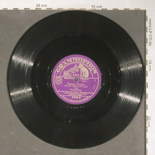 Schlusnus,Heinrich: Feldeinsamkeit/Gesang Weyla's, Grammophon(30009), D,VG+, 1935 - 25cm - N187 - 4,00 Euro