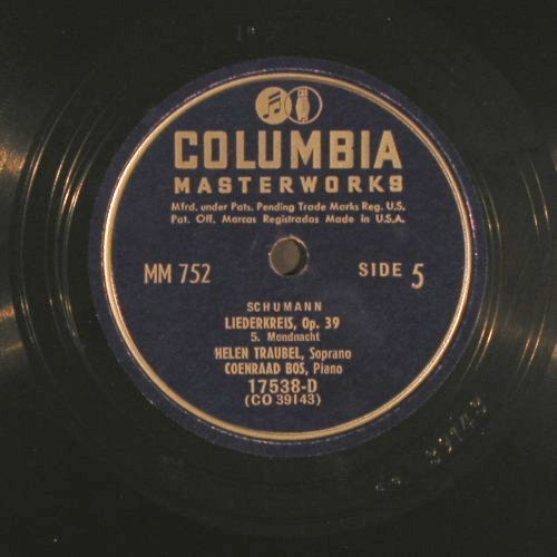 Schumann,Robert: Liederkreis, op.39,Mondnacht,  5/6, Columbia(MM 752), US,  - 25cm - N349 - 7,50 Euro