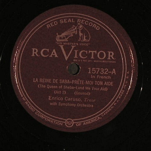 Caruso,Enrico: La Reine de Saba,in french, His Masters Voice/Victor(15732), CDN,vg+,  - 30cm - N362 - 10,00 Euro