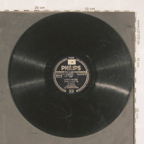 Wikinger - Gr.Blasorchester: Unsere Marine/Gruß an Kiel, Philips(P 44470), D, 1953 - 25cm - N325 - 4,00 Euro