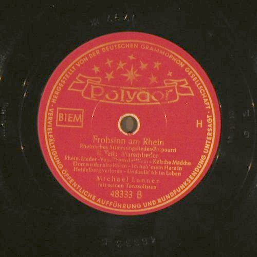 Lanner,Michael & s. Tanzsolisten: Frohsinn am Rhein 1&2, Polydor(48 333), D, 1950 - 25cm - N333 - 4,00 Euro