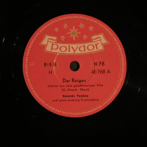 Vandaa,Eduardo: Der Reigen / Walzer aus Paris, Polydor(48 768), D, 1952 - 25cm - N369 - 5,00 Euro