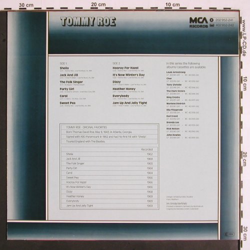 Roe,Tommy: Original Favorites, MCA(202 952-241), D, 1980 - LP - V1875 - 6,00 Euro