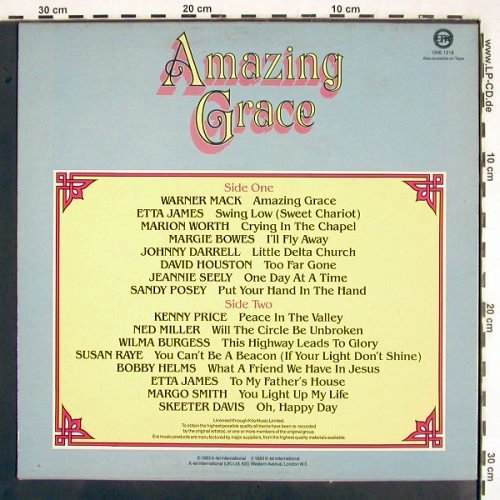 V.A.Amazing Grace: Warner Mack... Skeeter Davis, K-tel (ONE 1218), UK, 1983 Typ: LP Best.-Nr.: V2440 Preis: 5,00 Euro
