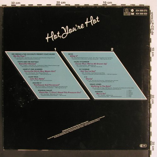 V.A.Hot, You're Hot: Kid Creole... Fashion, m-/vg+, Ariola (204 568-270), D, 1982 Typ: LP Best.-Nr.: V2526 Preis: 4,00 Euro