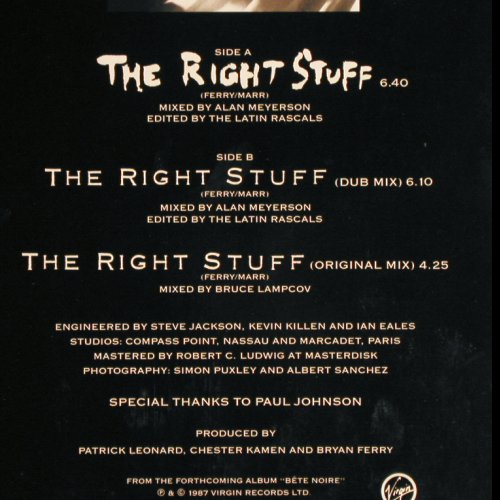 Ferry,Bryan: The Right Stuff*3, Virgin (609 449-213), D, 1987 Typ: 12" Best.-Nr.: V2537 Preis: 3,00 Euro