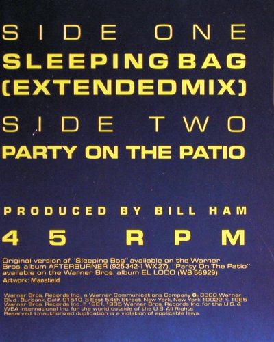 ZZ Top: Sleeping Bag ext. mix+1, stoc, WEA (920 395-0), D, 1985 Typ: 12" Best.-Nr.: V2544 Preis: 4,00 Euro
