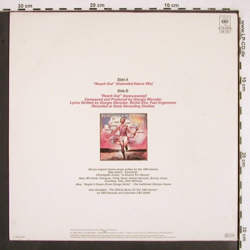 Moroder,Giorgio: Reach Out*2, CBS (A 12.4570), NL, 1984 Typ: 12" Best.-Nr.: V2596 Preis: 3,00 Euro