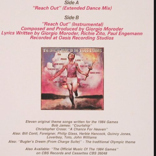 Moroder,Giorgio: Reach Out*2, CBS (A 12.4570), NL, 1984 Typ: 12" Best.-Nr.: V2596 Preis: 3,00 Euro