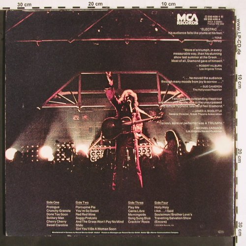 Diamond,Neil: Hot August Night, Foc, MCA (250 406-1), D, Ri, 1974 Typ: 2LP Best.-Nr.: V2598 Preis: 7,50 Euro