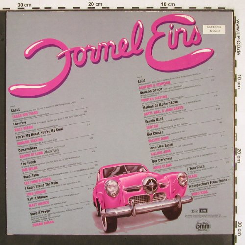 V.A.Formel Eins - Frühjahr '85: Tears for Fears... Video Kids, EMI, Club Ed. (42 305 3), D, 1985 Typ: LP Best.-Nr.: V2654 Preis: 5,00 Euro