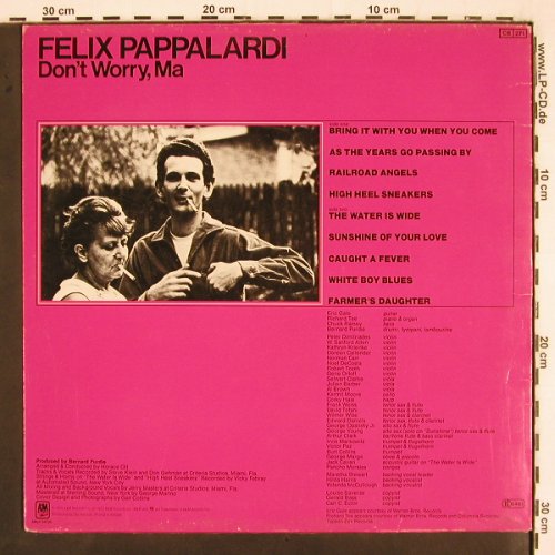 Pappalardi,Felix: Don't Worry, Ma, m-/vg+, AM (LM 64729), NL, 1979 Typ: LP Best.-Nr.: V2748 Preis: 6,00 Euro