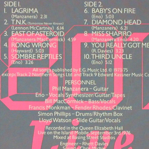 801: Live, Ri, Polydor (2344 097), D, 1976 Typ: LP Best.-Nr.: V2750 Preis: 9,00 Euro