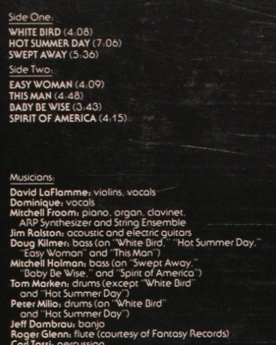 La Flamme,David: Whitebird, amherst (AMH-1007), US, CO, 1976 Typ: LP Best.-Nr.: V2764 Preis: 6,00 Euro