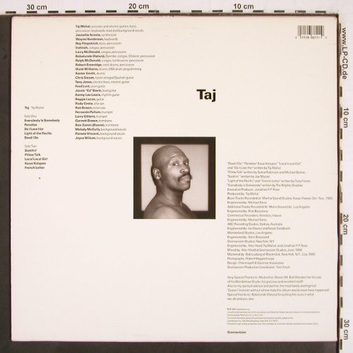 Taj Mahal: Taj, Gramavision (18-8611-1), US, 1986 Typ: LP Best.-Nr.: V2789 Preis: 9,00 Euro
