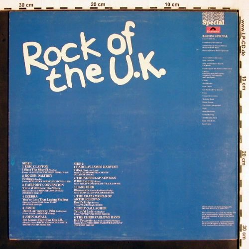 V.A.Rock of the U.K.: Eric Clapton... Cris Farlowe Band, Polydor Special (2482 358), UK, 1976 Typ: LP Best.-Nr.: V2810 Preis: 6,00 Euro