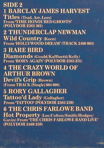 V.A.Rock of the U.K.: Eric Clapton... Cris Farlowe Band, Polydor Special (2482 358), UK, 1976 Typ: LP Best.-Nr.: V2810 Preis: 6,00 Euro