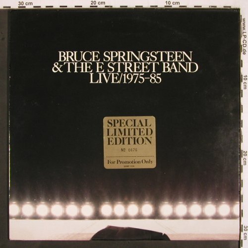 Springsteen,Bruce & E Street Band: Live 1975-85,Sp.Lim.Ed,Promo, CBS,incl.Booklet (SAMP 1104), NL,No.0676, 1986 Typ: LP Best.-Nr.: V2830 Preis: 40,00 Euro