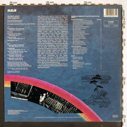 Tomita: Snowflakes Are Dancing, RCA,Musterplatte (PL84587), D, 1982 Typ: LP Best.-Nr.: V3473 Preis: 9,00 Euro
