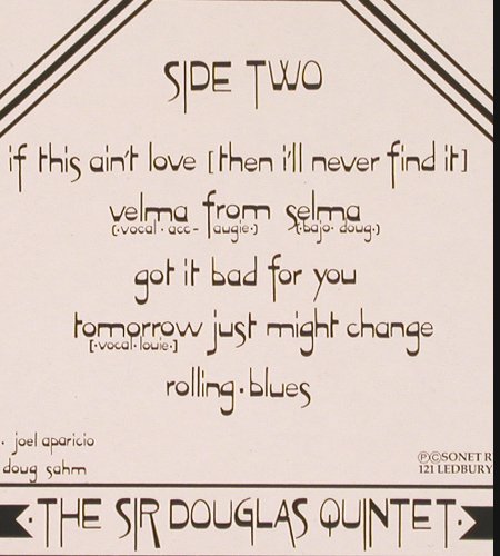Sir Douglas Quintet: Quintessence, Sonet (SNTF 881), UK, 1982 Typ: LP Best.-Nr.: V3774 Preis: 5,00 Euro