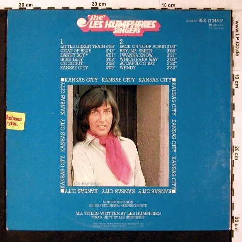 Les Humphries Singers: Kansas City, Telefunken (SLE 17 045-P), D, 1974 Typ: LP Best.-Nr.: V3928 Preis: 7,50 Euro