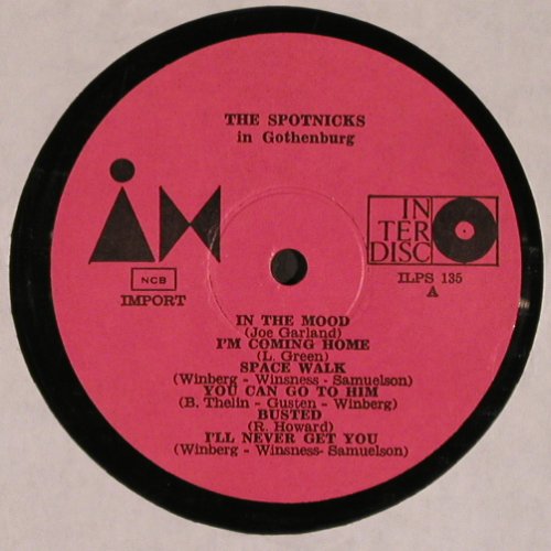 Spotnicks: in Gothenburg, vg+/vg+, In Ter Disc (ILPS 135), S, 1965 Typ: LP Best.-Nr.: V3995 Preis: 7,50 Euro