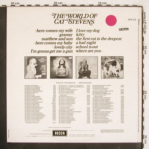Stevens,Cat: The World Of, Decca (SPA 93), UK, 1970 Typ: LP Best.-Nr.: V4024 Preis: 9,00 Euro