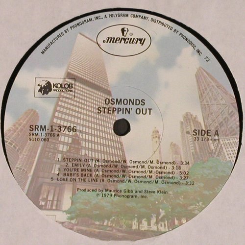 Osmonds: Steppin' out, Foc, Mercury (SMR 1-3766), US, co, 1979 Typ: LP Best.-Nr.: V4046 Preis: 7,50 Euro