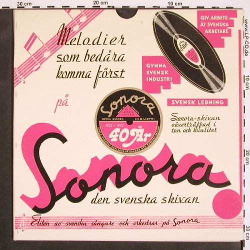 V.A.Sonora-Melodier som bedära: 40 Ar, 1932-1972, Foc, Sonora(6830 124), S,  - LP - V4460 - 7,50 Euro