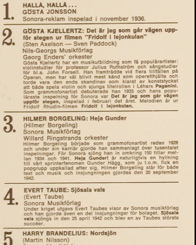 V.A.Sonora-Melodier som bedära: 40 Ar, 1932-1972, Foc, Sonora(6830 124), S,  - LP - V4460 - 7,50 Euro
