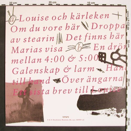 Holgersson,Toni: Louise och kärleken, MNW(MNWP 196), S, 1990 - LP - V4476 - 7,50 Euro