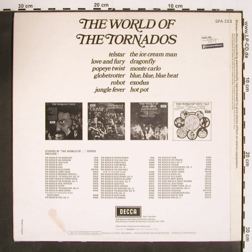 Tornados: The World Of, Decca (SPA 253), UK, 1972 Typ: LP Best.-Nr.: V4576 Preis: 6,00 Euro