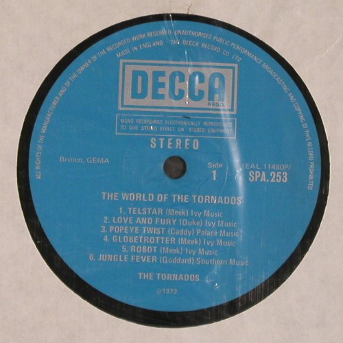 Tornados: The World Of, Decca (SPA 253), UK, 1972 Typ: LP Best.-Nr.: V4576 Preis: 6,00 Euro