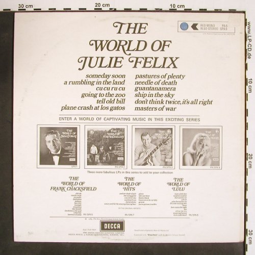 Felix,Julie: The World of, Decca(SPA 6), UK, 1969 - LP - V4584 - 6,00 Euro