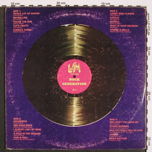 V.A.Rock Generation Vol.1: Little Richard, Hendrix,H.Hancock.., LSM Records, Foc(LSLP 3022), US, m-/vg+, 1979 - 2LP - V4616 - 7,50 Euro