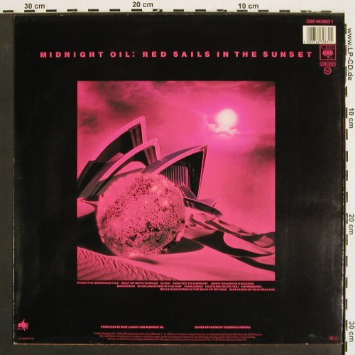 Midnight Oil: Red Sails In The Sunset, CBS (463083 1), NL, 1984 Typ: LP Best.-Nr.: V4782 Preis: 6,00 Euro
