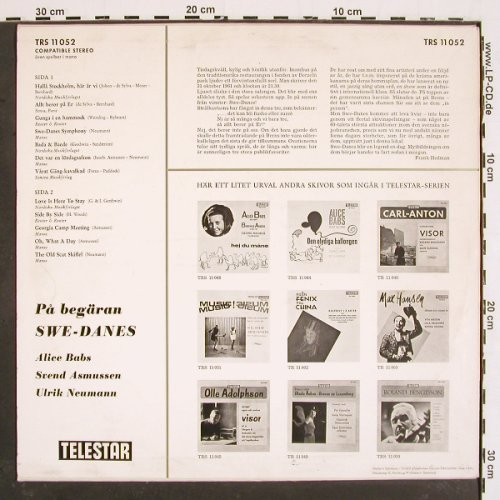 Babs,Alice / Asmussen / Neumann: På Begäran - SWE-Dances, Telestar (TRS 11 052), D, vg+/m- Typ: LP Best.-Nr.: V4844 Preis: 6,00 Euro