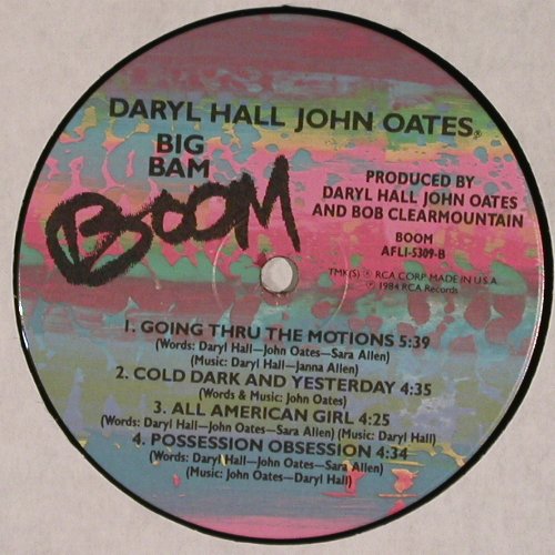 Hall,Daryl & John Oates: Big Bam Boom, RCA (AFLI-5309), US, co, 1984 Typ: LP Best.-Nr.: V5010 Preis: 6,00 Euro