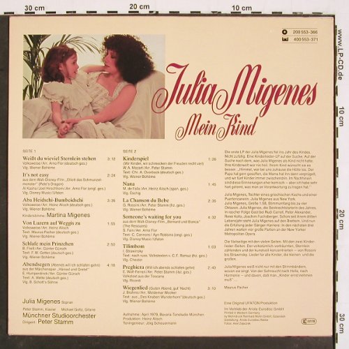 Migenes,Julia: Mein Kind, Ariola (200 553-366), D, 1979 Typ: LP Best.-Nr.: V5031 Preis: 6,00 Euro