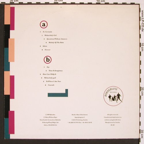Willson-Piper,Marty: Rhyme, Borderline Rec.  Ryko (BL 001), S, 1989 Typ: LP Best.-Nr.: V5045 Preis: 9,00 Euro
