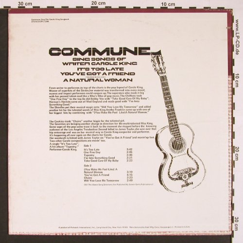Commune sings Songs of Carole King: It's Too Late You'va Got A Friend, Pickwick (SPC-3286), US, co Typ: LP Best.-Nr.: V5136 Preis: 5,00 Euro